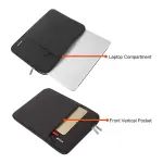 MOSISO Laptop Case 13.3 inch, 13-13.3 inch Laptop Sleeve Compatible with MacBook Air/Pro 13/Pro 14 M5 M4 M3 M2 M1, HP Dell ASUS Lenovo,Polyester Vertical Computer Sleeve Bag with Pocket, Black - Image 4