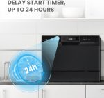 COMFEE’ Countertop Dishwasher, Energy Star Portable Dishwasher, 6 Place Settings & 8 Washing Programs, Speed, Baby-Care, ECO& Glass, Dish Washer for Dorm, RV& Apartment, Black - Image 6