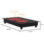 VBGK Electric Cooktop,12 Inch Built-in Radiant Electric Stove Top,110V 2100W 2 burner cooktop With 9 Heating Level, Timer & Kid Safety Lock, Sensor Touch Control 2 burner Induction Cooktop - Image 3