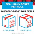 Scotch Heavy Duty Shipping Packing Tape, Clear, Packing Tape for Moving Boxes and Packaging Supplies, 1.88 in. x 22.2 yd., 6 Roll Dispensers, Moving Supplies - Image 9