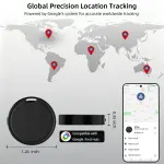 NavmmSenn Android Tracker Tags 4 Pack Air Luggage Tracker Tags Compatible with Google Find Hub App (Android Only) Bluetooth Tracker Key Finder and Item Locator for Wallets, Backpack, Suitcases-Black - Image 6