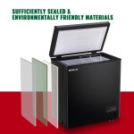 DEMULLER Chest Freezer 5.0Cubic Feet Deep Freezer Freestanding Freezers with 2 Removable Stainless Steel Basket, Mini Freezer Top Open Door Compact Freezer with Electronic Control 41℉ to -15℉BLACK - Image 5