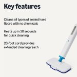 Steam Mop for Hard Floors – 20-Foot Cord, Washable Pads - Image 5