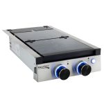RecPro RV Built In Gas Cooktop | 2 Burner or 3 Burner | RV Cooktop Stove | 6,500 and 8,000 BTU Burners | Cover Included (Stainless Steel, 2-Burner) - Image 3