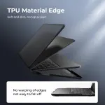 BlueSwan Anti-Cracking Hard Shell Case Compatible with MacBook Pro 14-inch M5 2026 2025-2021 Release M4 M3 M2 M1 Pro/Max Chip, Anti-Fingerprint Soft TPU Bumper, Frosted Black - Image 9