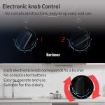 Karinear 2 Burner Electric Cooktop 12 Inch Built-in Electric Stove Top, 220v- 240v Radiant Cooktop with Residual Heat Indicator, Knob Control, Over-Temperature Protection, Hard Wire(No Plug) - Image 5