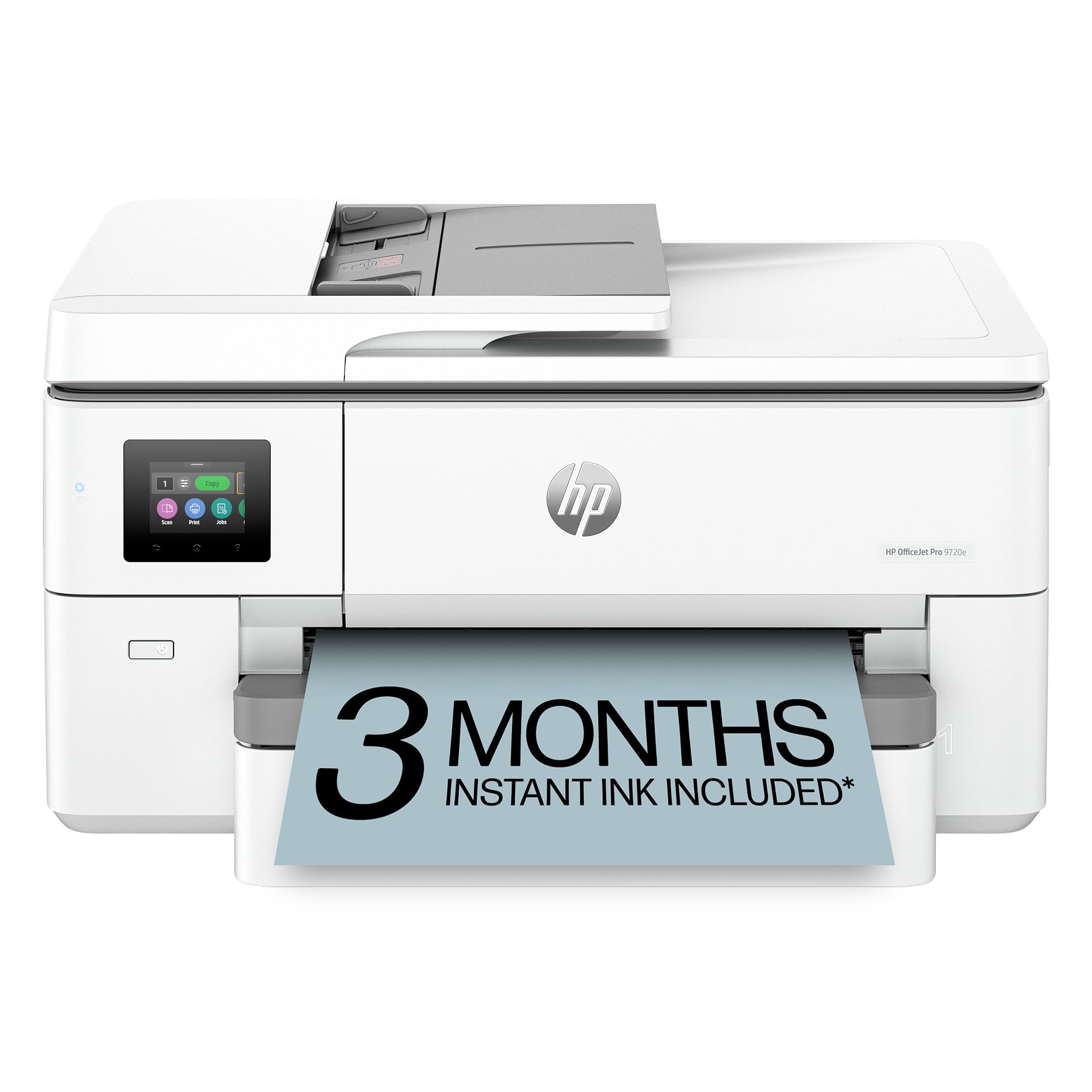 61VDow8LOaL HP OfficeJet Pro 9720e Wide Format Wireless All-in-One Color Inkjet Printer, Print, scan, Copy, ADF, Duplex Printing Best-for-Office, 3 Months of Instant Ink Included, AI-Enabled (53N95A) - Image 1
