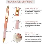 Linbsunne Ballpoint Pens Black Medium Point 1mm Pen with Super Soft Grip Ball Point Pen for Men Women Retractable Pens (gold-12 pcs) - Image 7