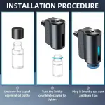 Car Air Freshener Diffuser, Smart Car Air Freshener, Car Diffuser Air Freshener with Three Adjustable Modes, Aromatizante Para Carro with 3pcs Essential Oil, Car Fresheners Long Lasting - Image 3