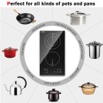 Karinear 2 Burner Electric Cooktop 12 Inch, Drop-in Electric Radiant Cooktop 220v - 240v with Child Safety Lock, Timer, Residual Heat Indicator, 3200W, Hard Wired, No Plug Electric Stove Top - Image 4