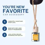 CANDECraftCo Car Air Hanging Fragrance Oil, Car Auto Freshener for Essential Oils, Scents Fragrance Aromatherapy Automobile Diffuser, Long Lasting (Pistachio & Salted Caramel) - Image 6