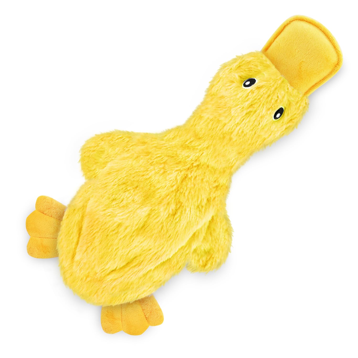 61c1VfRJIvL Best Pet Supplies Interactive Squeaky Dog Chew Toy, Ideal Dog Toys for Chewers, Small, Medium & Large Dogs, and Fetch Lovers - Crinkle Duck (Yellow), Large - Image 1