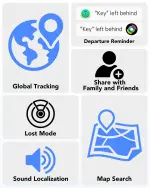 4 Pack Dual System Tracker for iOS and Android Bluetooth Tracker Smart Tags Compatible with Apple Find My (iOS) & Google's Find Hub(Android) for Keys, Luggage, Wallet, Vehicles - Image 5