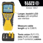 Klein Tools VDV501-851 Cable Tester Kit with Scout Pro 3 for Ethernet / Data, Coax / Video and Phone Cables, 5 Locator Remotes - Image 15