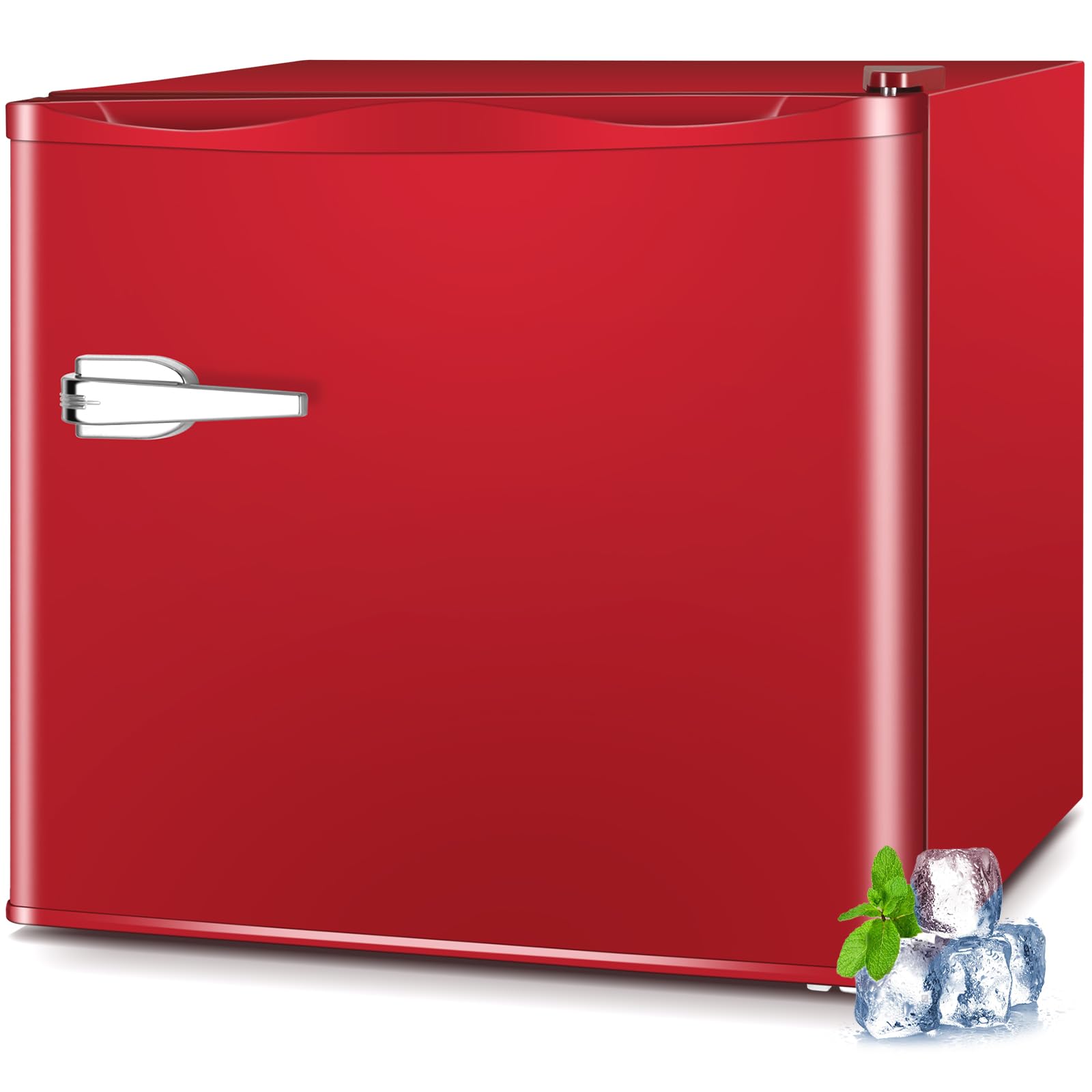 61mZzPhtO4L LHRIVER Mini Freezer, 1.2Cu.ft Small Upright Freezer with Handle and Shelves, 7 Adjustable Thermostat, Low Noise for Bedroom/Apartment/Home/Office, Red - Image 1