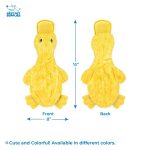 Best Pet Supplies Interactive Squeaky Dog Chew Toy, Ideal Dog Toys for Chewers, Small, Medium & Large Dogs, and Fetch Lovers - Crinkle Duck (Yellow), Large - Image 3