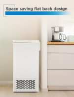 BLACK+DECKER 2.0 Cu. Ft. Compact Chest Freezer, Deep Freezer Holds Up To 70 Lbs. of Frozen Food, Removable Storage Basket, Manual Defrost, White - Image 3