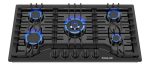 GASLAND Gas Cooktop 36 Inch with Griddle, PRO GH3365EF 5 Burner Propane Stovetop with Reversible Cast Iron Grill/Griddle, Gas Countertop Plug-in, NG/LPG Convertible Cooktops, Black - Image 2