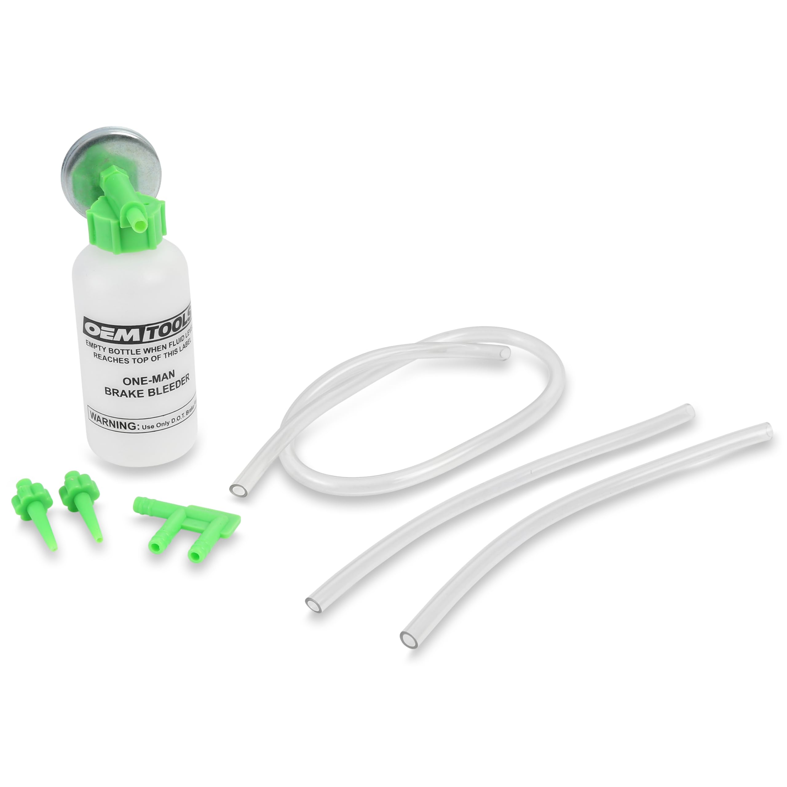 61zoi8xD4xL OEMTOOLS 25036 Bleed-O-Matic One-Man Brake Bleeder Kit, Featuring An Opaque Brake Bleed Bottle / Transparent Hoses and Tapered Fittings, No Mess Brake Fluid Bleeding , Multi color(Packaging May Vary) - Image 1