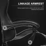 GTPLAYER Gaming Chair, Computer Chair with Footrest and Lumbar Support, Height Adjustable Game Chair with 360°-Swivel Seat and Headrest and for Office or Gaming (Snow White) - Image 4