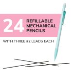 BIC Xtra-Smooth Pastel Mechanical Pencil, 0.7 mm Medium Point, No. 2 Lead, 24-Count - Image 7