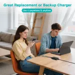 65W Charger Compatible with Microsoft Surface Pro 11, 10, 9, 8, 7+, 7, 6, 5, X, Laptop 7/6/5/4/3/2/1/Studio, Go 4/3/2/1, Book 3/2/1, Support 44W 36W, 10FT - Image 2