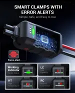 AVAPOW 6000A Car Battery Jump Starter(for All Gas or up to 12L Diesel) Powerful Car Jump Starter with Dual USB Quick Charge and DC Output,12V Jump Pack with Built-in LED Bright Light - Image 6