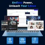 SGIN 15.6 Inch Laptop Computer, Win 11 Laptops with 16GB RAM 1024GB SSD, Core i3 CPU(Up to 3.9GHz), Backlit Keyboard, 53.2WH Battery, WiFi 6, IPS FHD Display, 180° Viewing, HDMI Type-C - Image 4