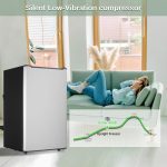 Maine Upright Freezer 3.6 Cu.Ft Mini Freezer with Reversible Stainless Steel Door Freestanding Compact Freezer with 3 Adjustable Thermostat, Small Freezer for Apartment Dorm (Silver) - Image 5