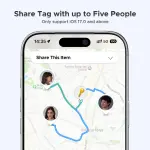 UGREEN FineTrack Air Tracker Tags (iOS Only) 4 Pack, 2-Year Replaceable Battery Bluetooth Tracker Compatible with Apple Find My, Item Finder Smart Tag for Keys, Luggage - [Apple Find My Certified] - Image 3