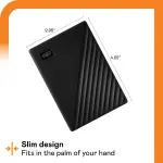 WD 2TB My Passport, Portable External Hard Drive, Black, backup software with defense against ransomware, and password protection, USB 3.1/USB 3.0 compatible - WDBYVG0020BBK-WESN - Image 6