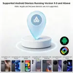 NavmmSenn Android Tracker Tags 4 Pack Air Luggage Tracker Tags Compatible with Google Find Hub App (Android Only) Bluetooth Tracker Key Finder and Item Locator for Wallets, Backpack, Suitcases-Black - Image 5