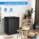 Kismile 3.5 Cubic Feet Chest Freezer with 2 Removable Baskets Free Standing Top Open Door Compact Deep Freezer with Adjustable Temperature for Home/Kitchen/Office/Bar (3.5 Cubic Feet, Black) - Image 2