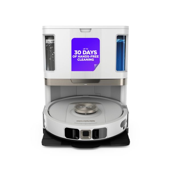 Shark Stratos 2-in-1 Robot Vacuum & Mop with 25+ Hands-Free Features & NeverTouch Self-Cleaning Base, Precision Mapping, Autolift Technology, HEPA Filtration, Edge Detect, AV2700ZE, White (Renewed)
