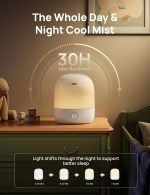 DREO Humidifier 409S, Humidifiers for Bedroom Baby, Ultra Quiet 28dB & 3L Top Fill Cool Mist Humidifier for Nursery, Smart Air humidifier for Plants, 1500+ RGB Night Light & Sleep Routine Trainer (Renewed) - Image 6