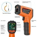 MESTEK Infrared Thermometer Gun, Non Contact Digital Laser Thermometer Temperature Gun with Color LCD for Cooking, Home Repairs, Humidity Measurement, Adjustable Emissivity -58°F to 1472°F(-50~800°C) - Image 2