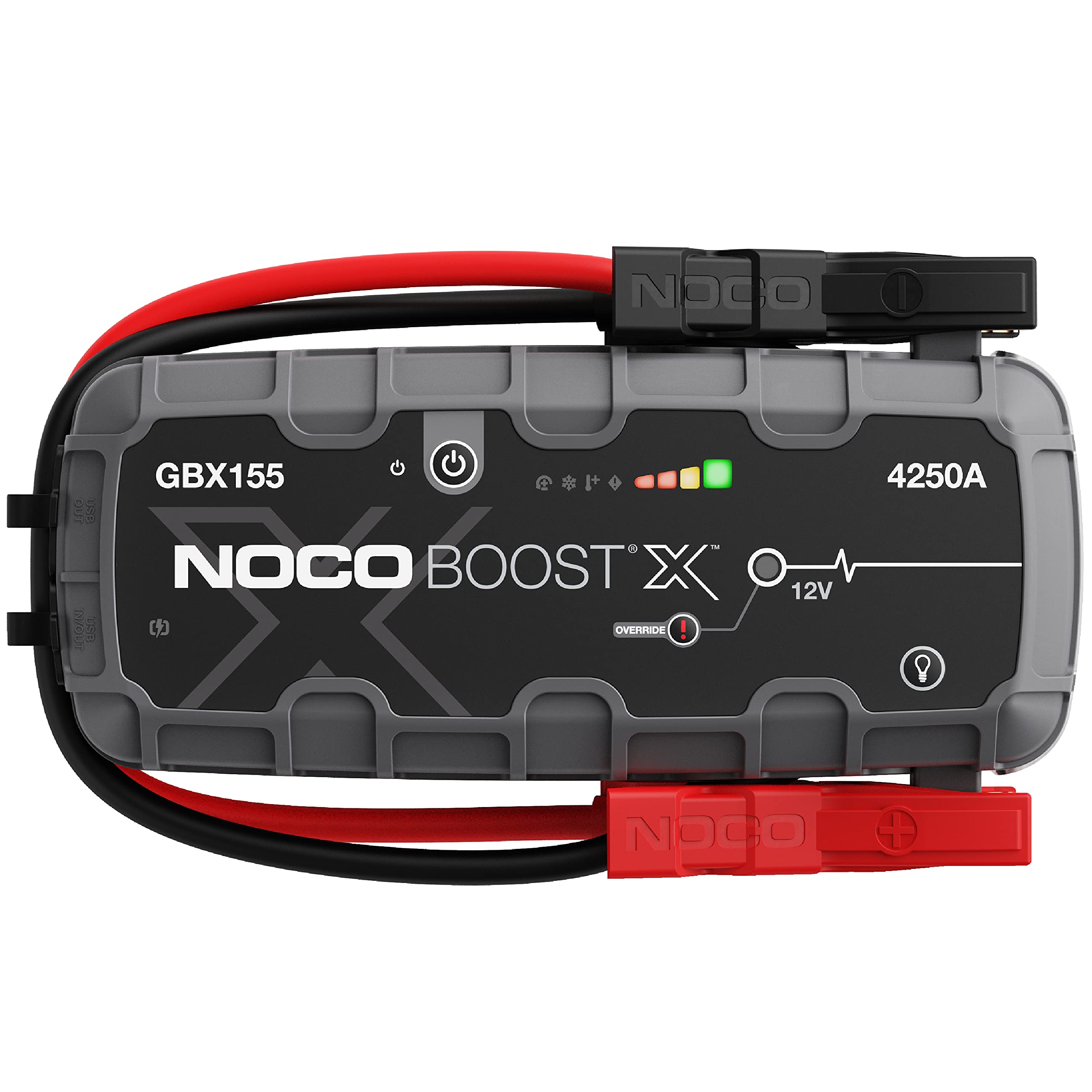 71E677Vc2rS NOCO Boost X GBX155: 4250A UltraSafe Jump Starter – 12V Lithium Battery Booster Pack, Portable Jump Box, Power Bank & Jumper Cables - for 10.0L Gas and 8.0L Diesel Engines - Image 1