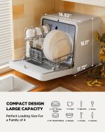 Silonn Portable Countertop Dishwasher | Smart App Control, Triple-Jet Cleaning, Built-In Water Tank & Dual Supply | Compact for Dorm, Apartment, RV - Image 7