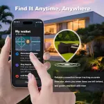 Vrebrey Wallet Tracker Card, Slim Rechargeable Bluetooth Item Locator, Smart Finder Compatible with Apple Find My for Wallet, Luggage, Passport, IP68 Waterproof (iOS Only) (Carbon Fiber Black) - Image 4