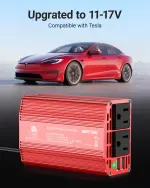 BESTEK Power Inverter DC 12V to AC 110V - 300W Car Plug Adapter Outlet with 4.8A Dual USB Fast Charging Port - Car Charger Cigarette Lighter Adapter for Phone, Laptop on Road Trip - Aluminum Housing - Image 4