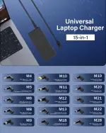 RicChic 90W Universal Laptop Charger Compatible with HP Dell Asus Lenovo Acer Sony AC Adapter IBM Gateway Notebook Ultrabook Chromebook Pavilion Inspiron Latitude Power Supply Cord with 15 Tips - Image 7
