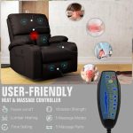 Rocking Recliner Chair with Massage and Heat – Vibration Massage, USB & Type-C Ports, 360° Swivel - Image 3