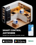 Silonn Portable Countertop Dishwasher | Smart App Control, Triple-Jet Cleaning, Built-In Water Tank & Dual Supply | Compact for Dorm, Apartment, RV - Image 5