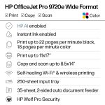 HP OfficeJet Pro 9720e Wide Format Wireless All-in-One Color Inkjet Printer, Print, scan, Copy, ADF, Duplex Printing Best-for-Office, 3 Months of Instant Ink Included, AI-Enabled (53N95A) - Image 18