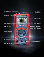 AstroAI Multimeter Tester, TRMS 4000 Counts Volt Meter Auto-Ranging Ohmmeter Digital 1.5v/9v/12v Battery Voltage Tester Measure Voltage Current Resistance Diodes Continuity Capacitance with NCV - Image 3