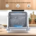 HAVA Countertop Dishwasher, 8 Wash Programs NEW Upgraded Model Portable Dishwasher with Child Lock & Delayed Start Function, 5L Water Tank for Apartments, Dorms, and RVs - No Hookup Needed - Image 5