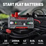 LOKITHOR J400 Portable Jump Starter 2000A, 12V Lithium Battery Booster with ConnectMax Tech, Smart Digital Display, Car Jump Box for Up to 8.0L Gas & 6.0L Diesel Engines - Image 9