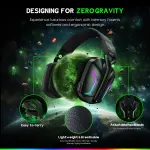 WESEARY Wireless Gaming Headset for Xbox Series X|S, Xbox One, PS5, PS4, PC, Mac, Switch, 2.4GHz + Bluetooth Over-Ear Gaming Headphones with ENC Mic, 3D Stereo, Dynamic LED Lights, 50mm Drivers, 50H - Image 3