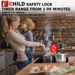 Karinear 2 Burner Electric Cooktop 12 Inch, Drop-in Electric Radiant Cooktop 220v - 240v with Child Safety Lock, Timer, Residual Heat Indicator, 3200W, Hard Wired, No Plug Electric Stove Top - Image 5