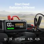 Hulkman Alpha85,Space Gray,2000A 74Wh Smart Jump Starter,12V Portable Car Battery Booster with 3.3" Display,USB-C Power Pack,5-Mode Flashlight,Jumper Cables for up to 8.5L Gas/6.0L Diesel - Image 9